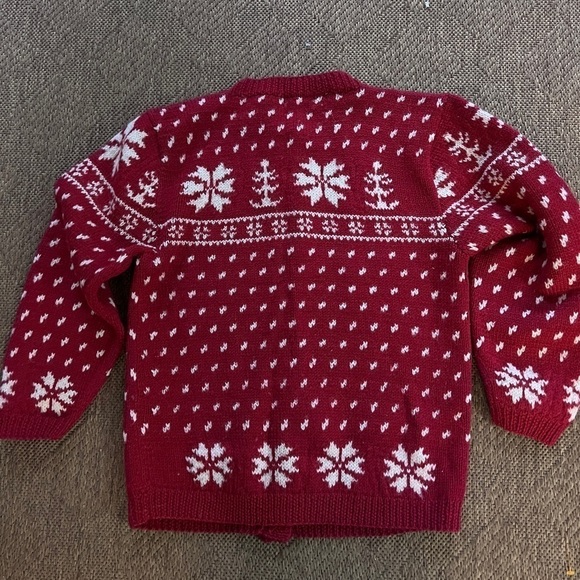 Vintage Jacqueline Icelandic Fair Isle Hand Knit Cardigan Sweater M - Picture 6 of 8